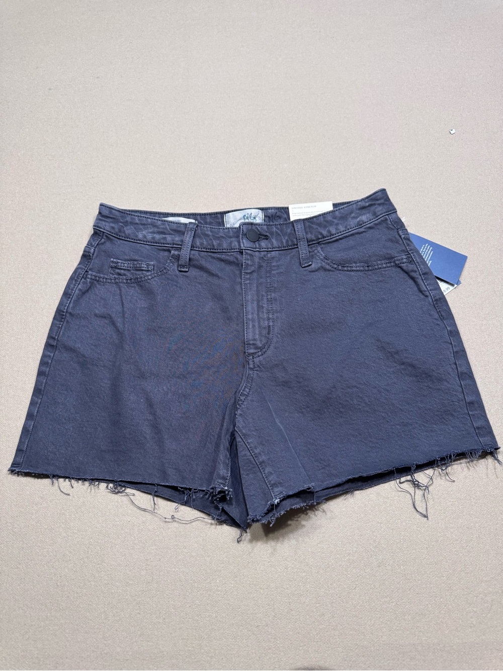 Universal Thread Black Denim Cutoff Shorts with Frayed Hem